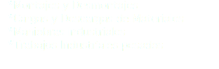 *Montajes y Desmontajes *Cargas y Descargas de Materiales *Maniobras Industriales *Trabajos Industriales pesados